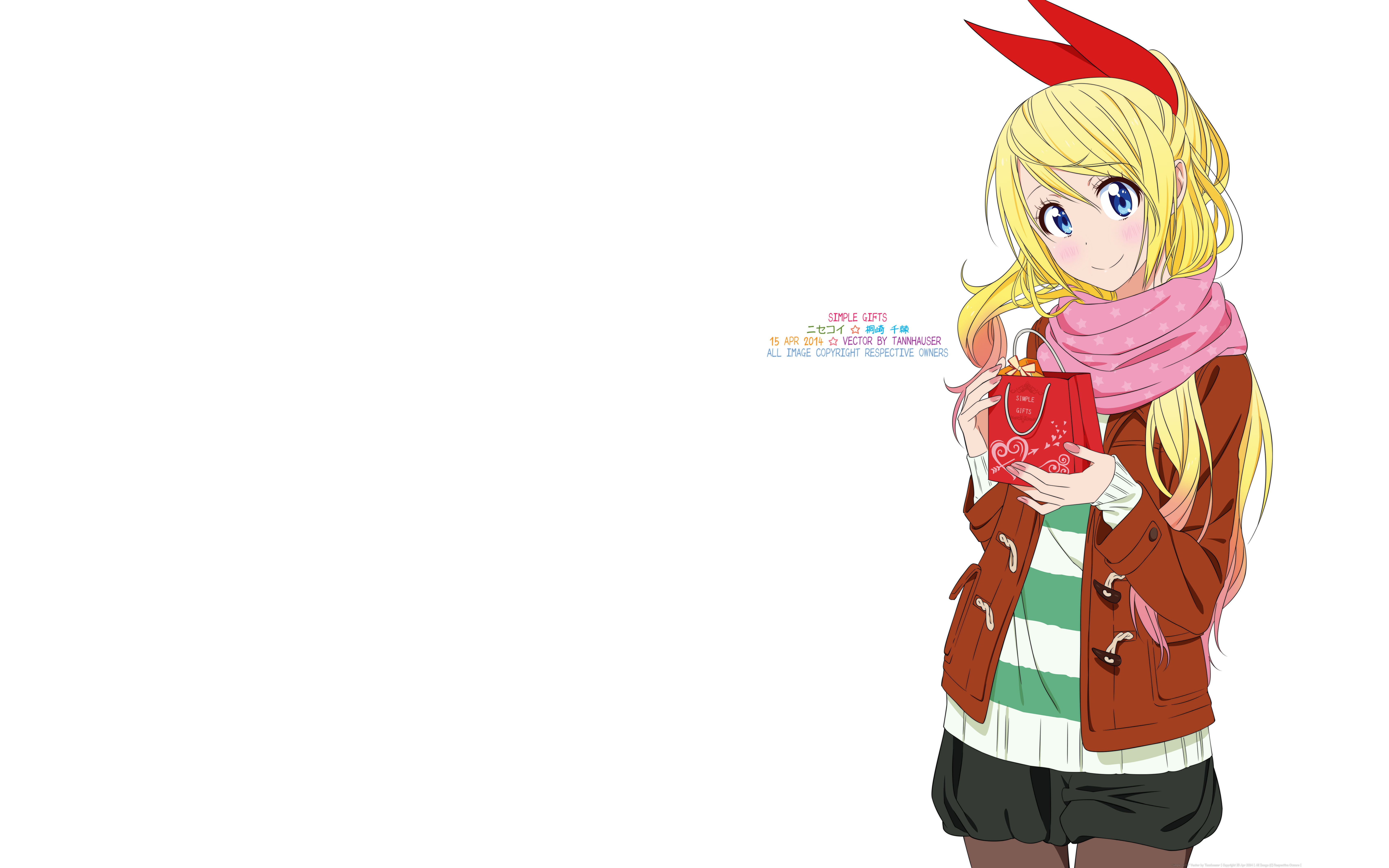 Nisekoi, Anime Girls, Kirisaki Chitoge, Copy Space, - Valentines Day Nisekoi , HD Wallpaper & Backgrounds