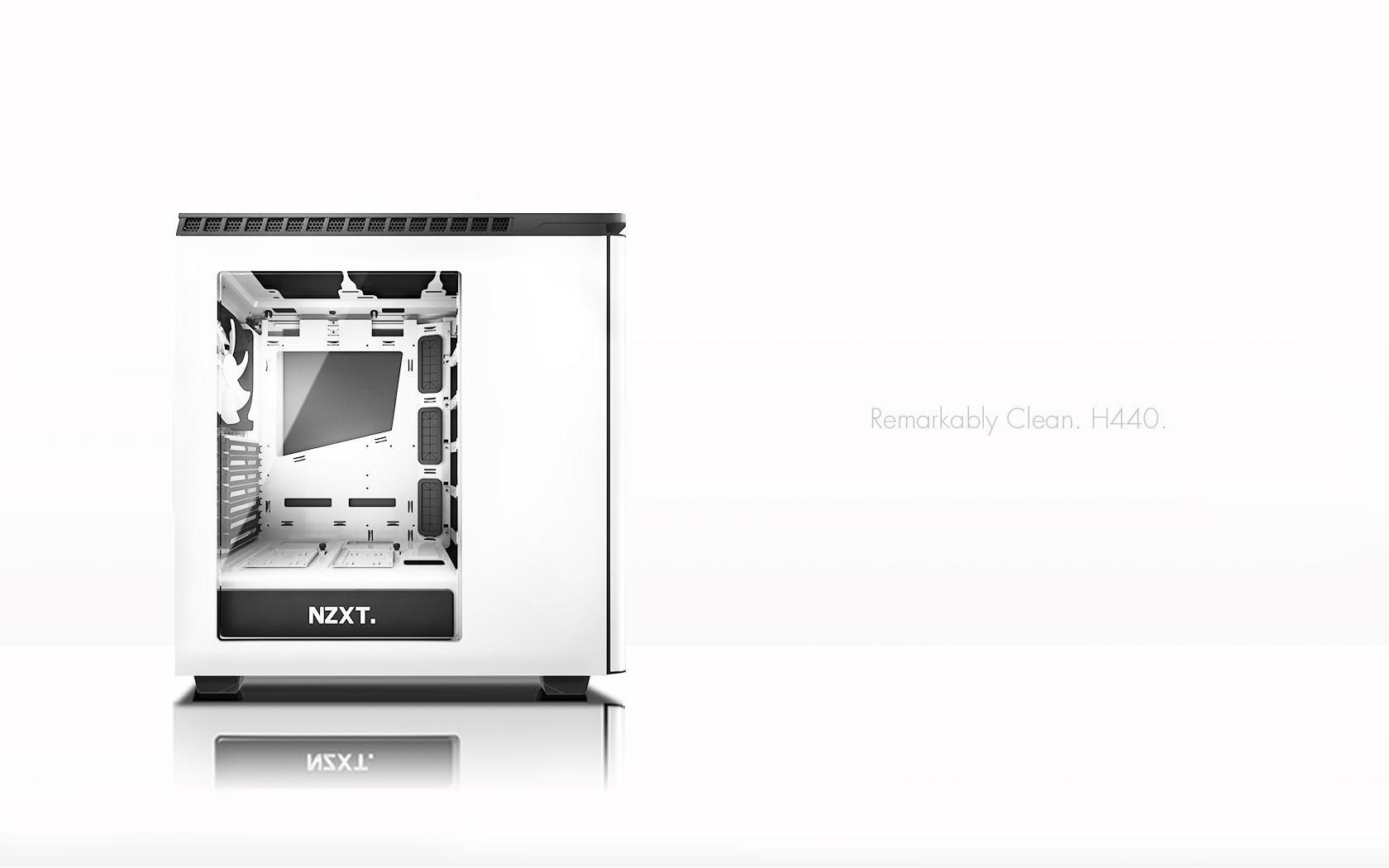 Nzxt H440 Mid Tower Chassis Cases - Nzxt H440 White In Dark , HD Wallpaper & Backgrounds