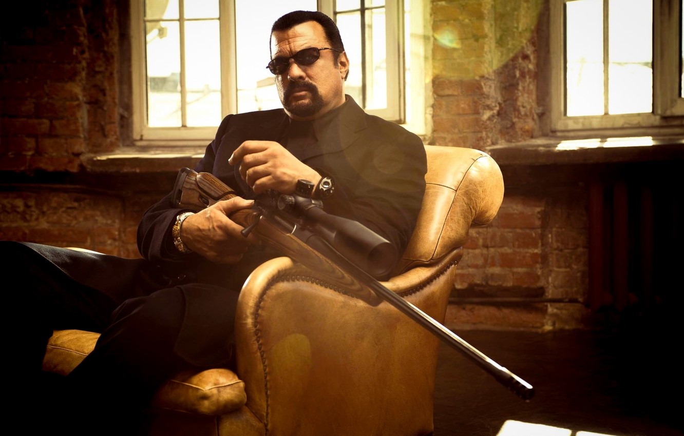 Photo Wallpaper Pose, Background, Chair, Window, Costume, - Steven Seagal Wallpapers Hd , HD Wallpaper & Backgrounds