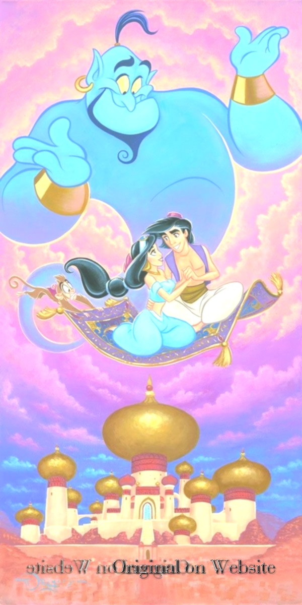 Iphone Wallpaper Disney Characters Iphone Wallpaper - Jasmine And Aladdin Painting , HD Wallpaper & Backgrounds