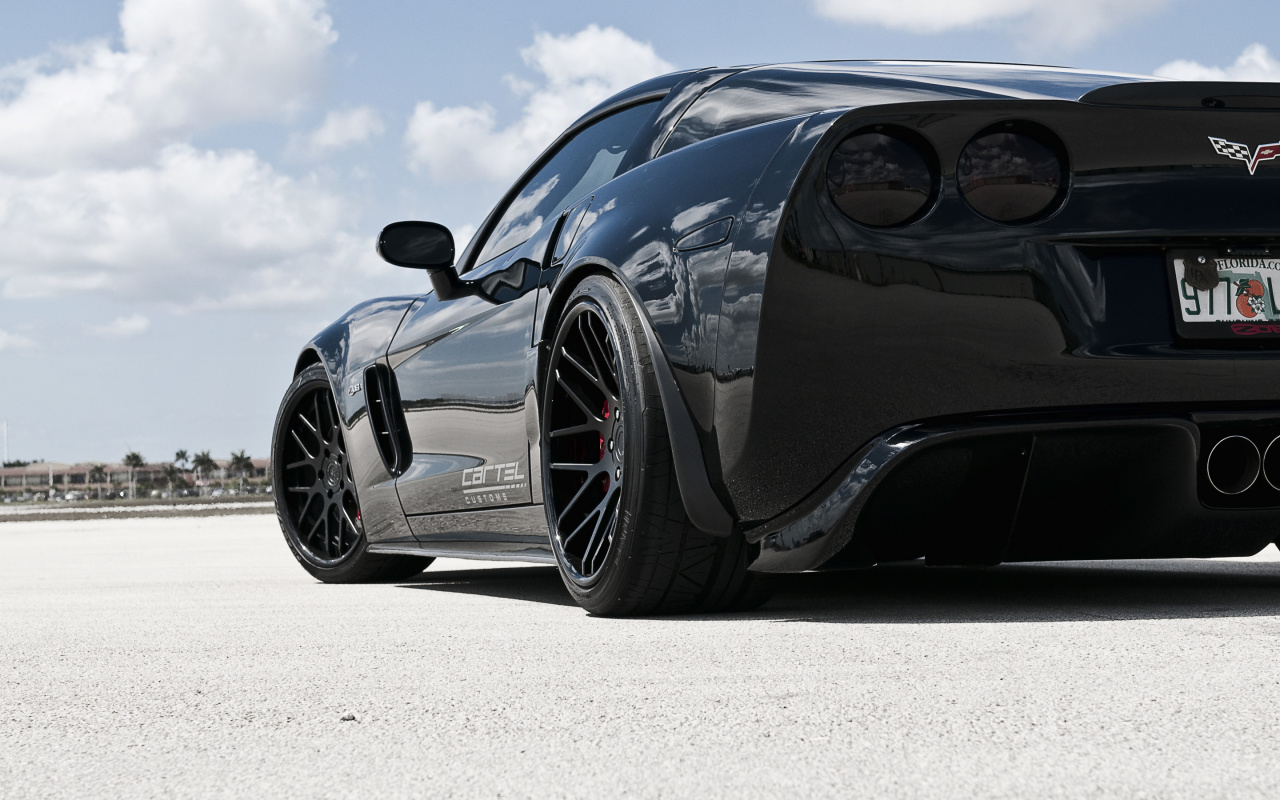 Corvette Stingray, Black, Car, Chevrolet Corvette C7, - C6 Z06 , HD Wallpaper & Backgrounds