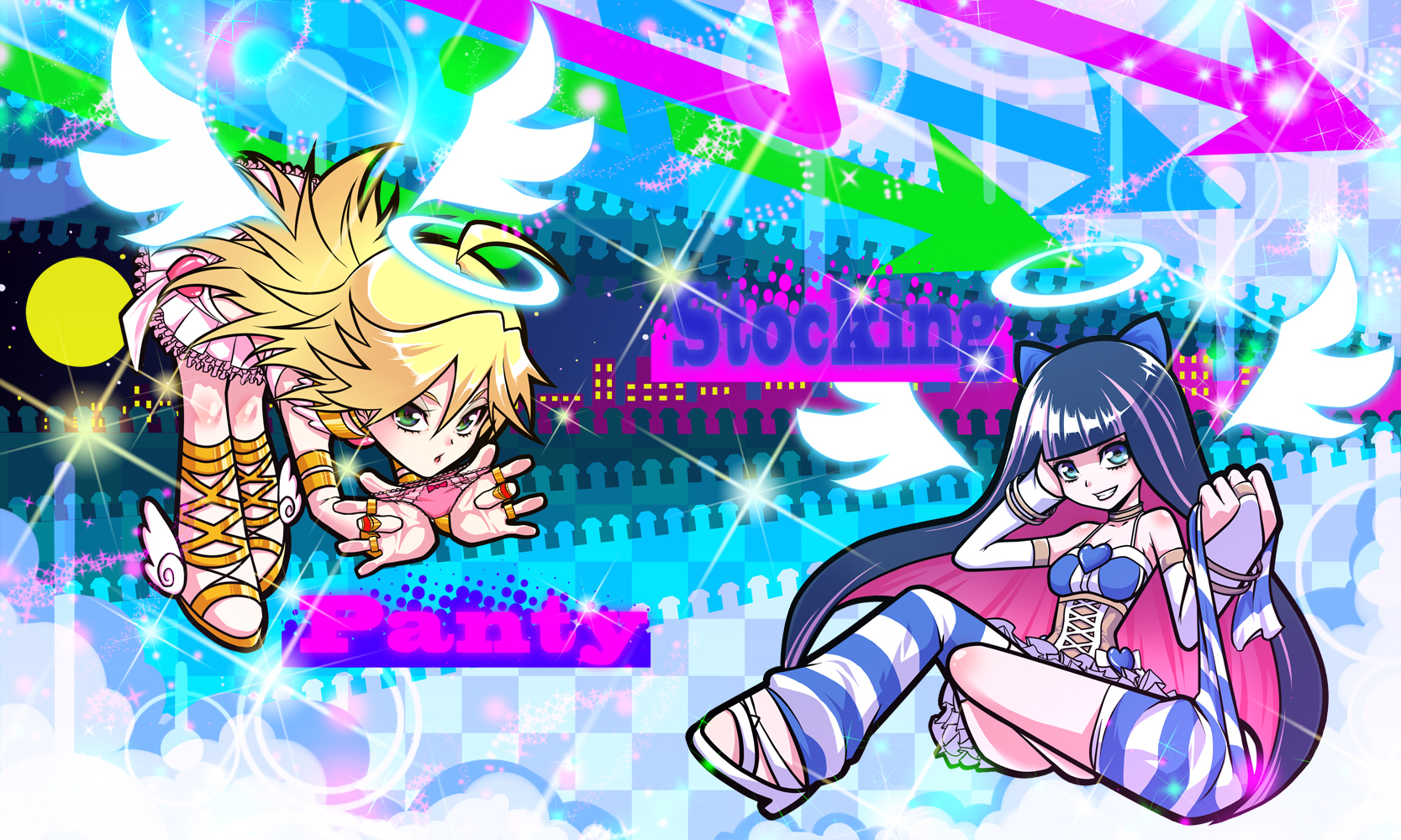 Panty And Stocking Wallpaper - Panty & Stocking With Garterbelt , HD Wallpaper & Backgrounds
