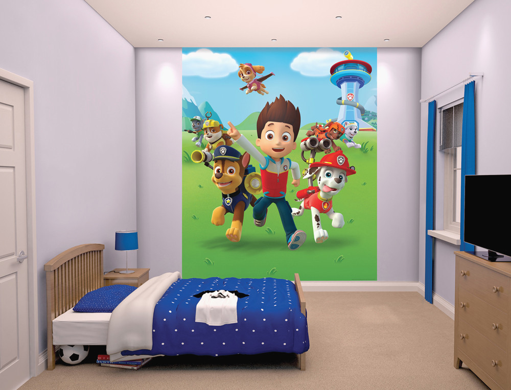 Paw Patrol Bedroom Ideas New 42 Units Of Paw Patrol - Fresque Murale Pat Patrouille , HD Wallpaper & Backgrounds