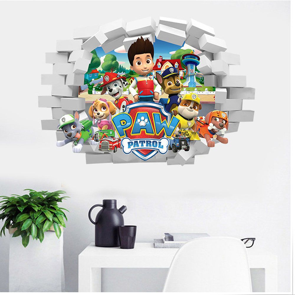 Removable 3d Paw Patrol Wall Stickers Decorative Self-adhesive - Paw Patrol Stickers Aliexpress , HD Wallpaper & Backgrounds