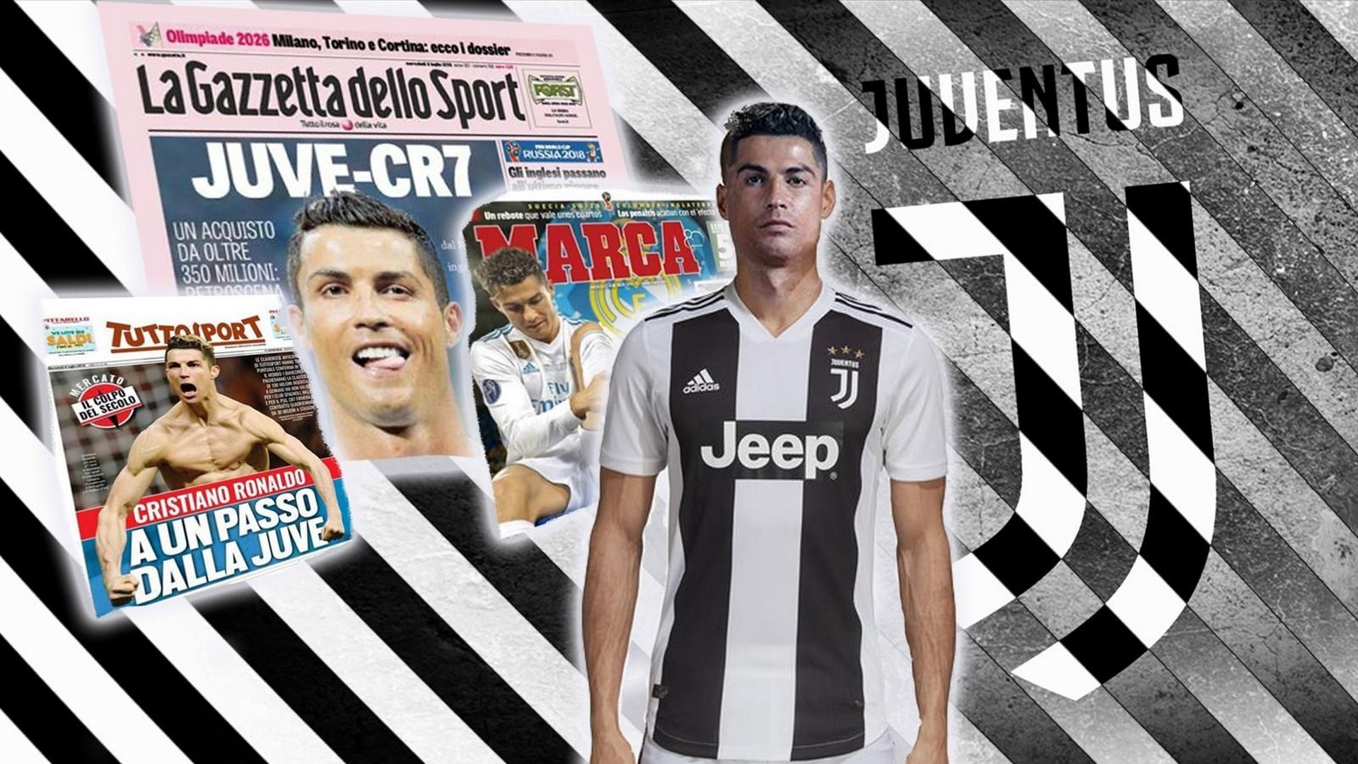 Start Download - Ronaldo Juventus New Wallpaper 2018 , HD Wallpaper & Backgrounds