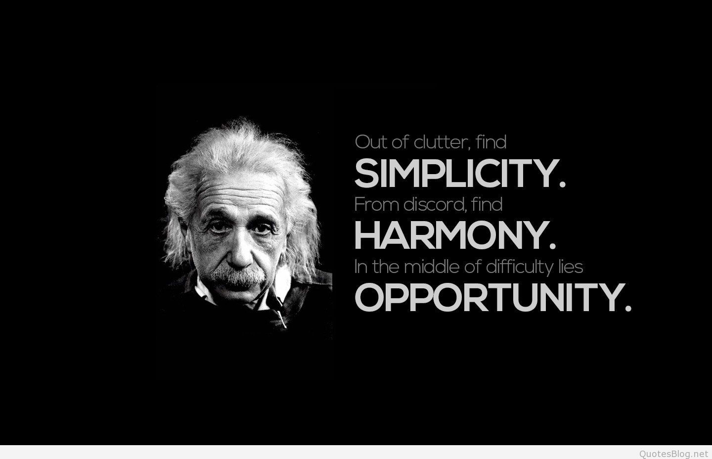 553054 Albert Albert Einstein Black Harmony Opportunity - Albert Einstein Quotes Hd , HD Wallpaper & Backgrounds
