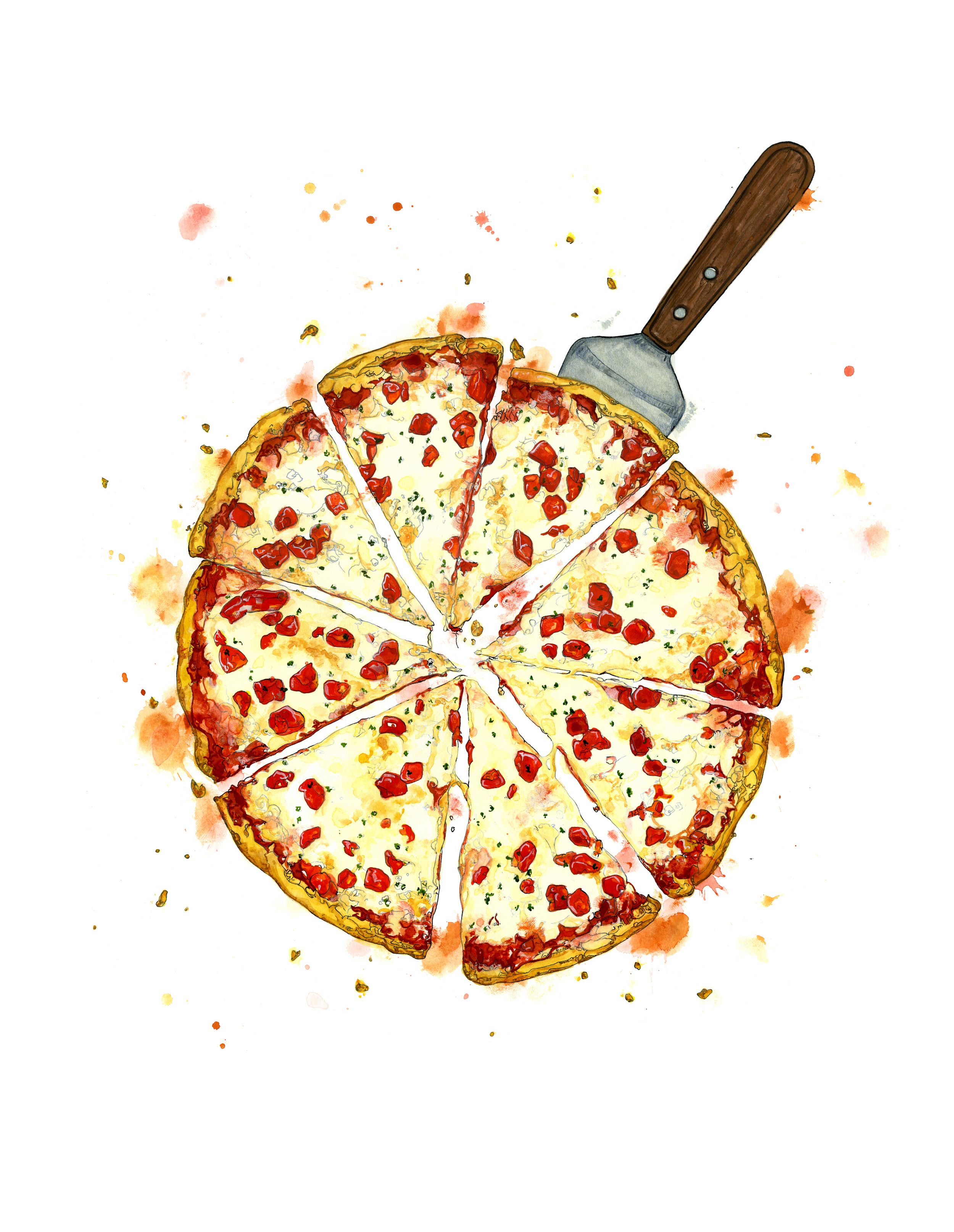 Emma Dibben - Pizza Food Illustrations , HD Wallpaper & Backgrounds