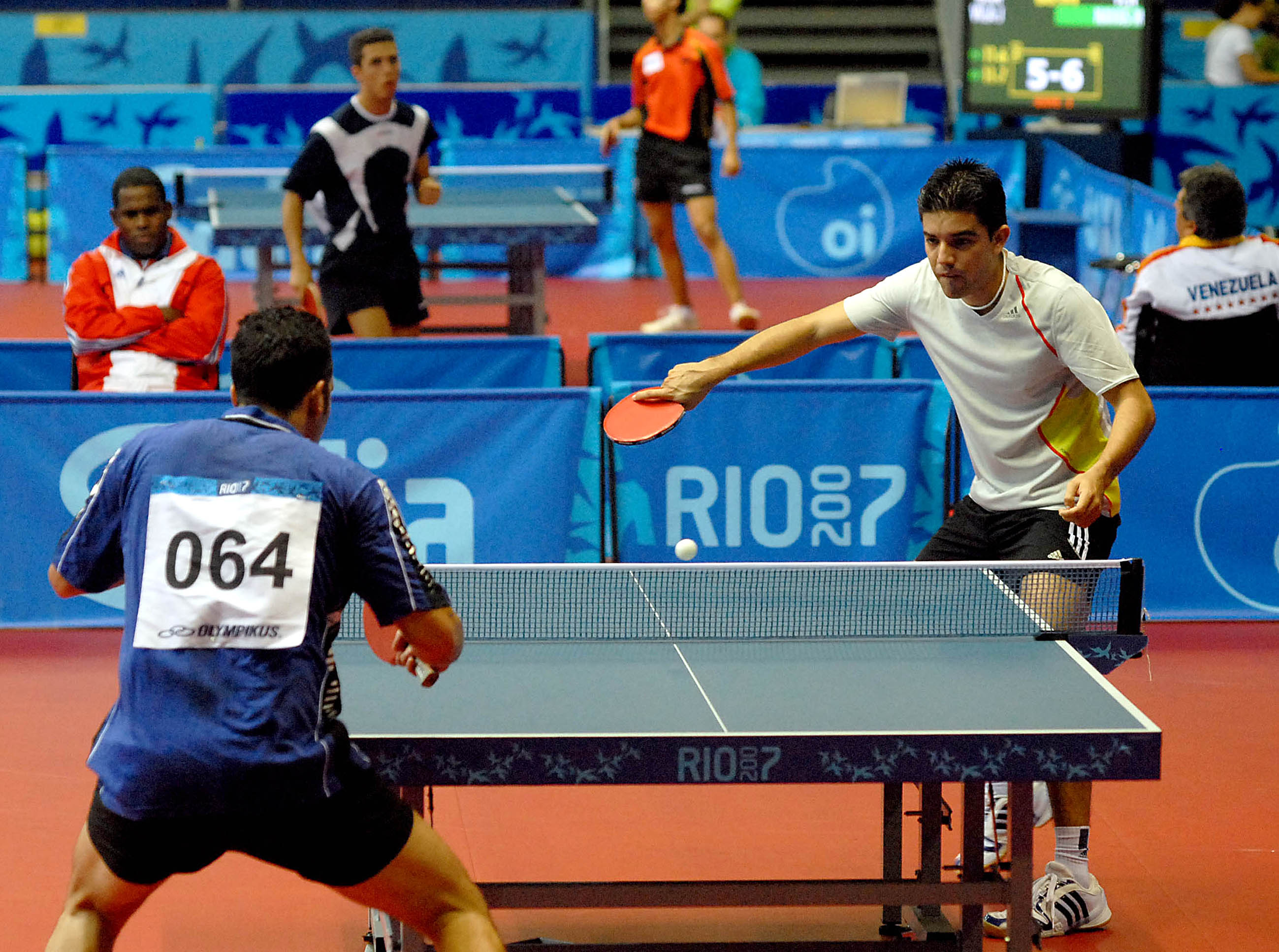 Table Tennis Rio 2007 - Table Tennis Match , HD Wallpaper & Backgrounds