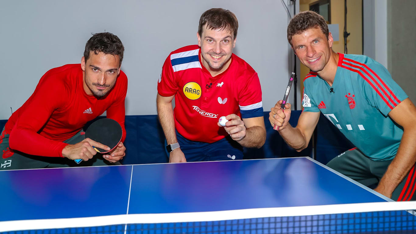 Thomas Müller And Mats Hummels Have A Go At Table Tennis - Timo Boll , HD Wallpaper & Backgrounds