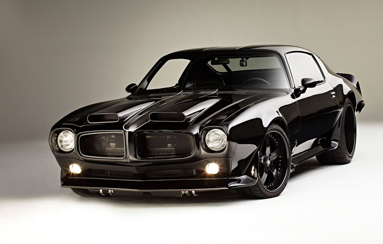 Photo Wallpaper Black, Pontiac, Firebird, Muscle Car, - Pontiac Firebird Twin Turbo , HD Wallpaper & Backgrounds