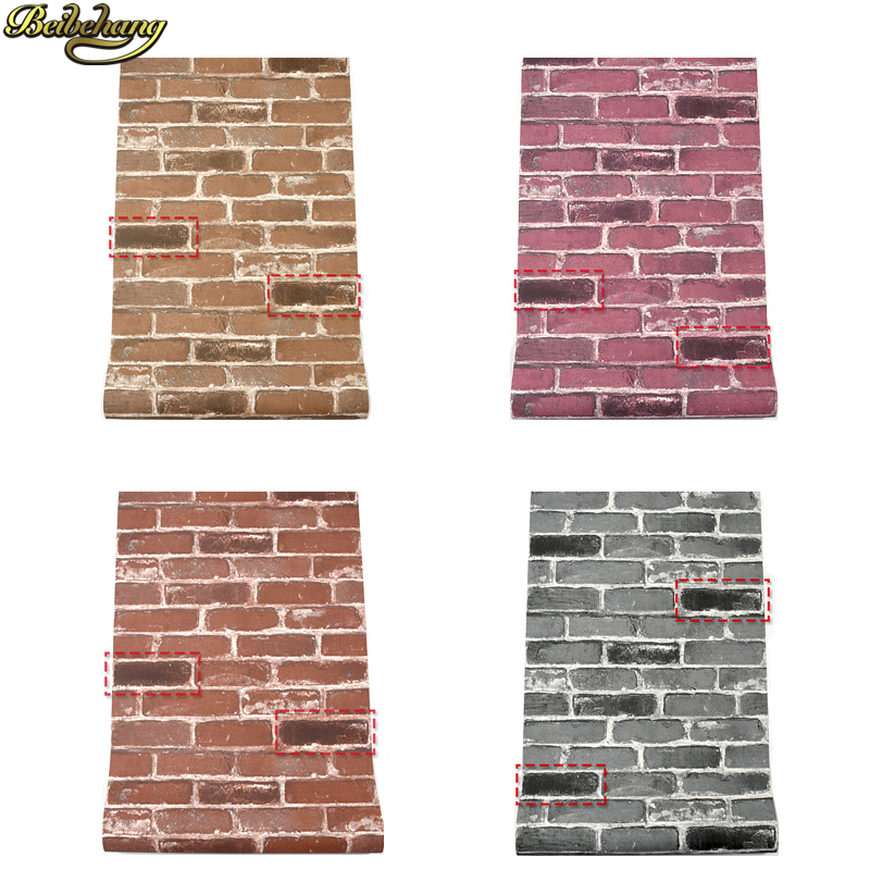 Beibehang Retro Vintage 3d Faux Brick Brick Wallpaper - Brickwork , HD Wallpaper & Backgrounds