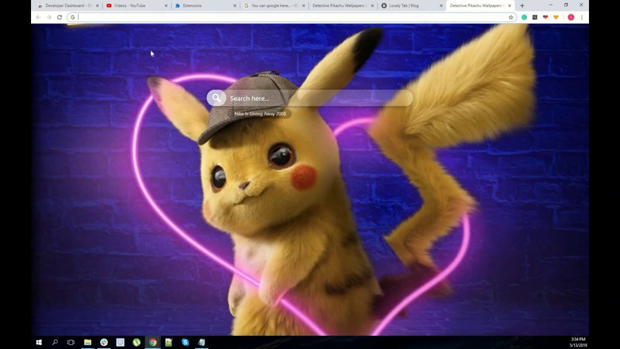 Detective Pikachu Great Hd Wallpapers Theme For Chrome - Detective Pikachu , HD Wallpaper & Backgrounds