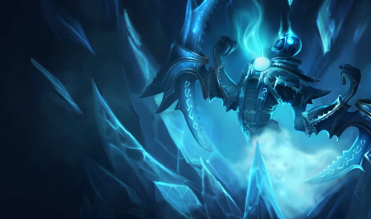 League Of Legends Frozen Nocturne League - Frozen Terror Nocturne Splash , HD Wallpaper & Backgrounds