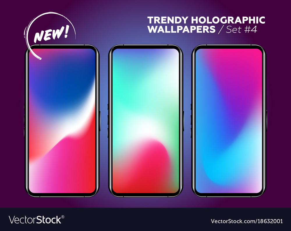 Holographic Phone Wallpaper - Trendy Holographic Wall Paper , HD Wallpaper & Backgrounds