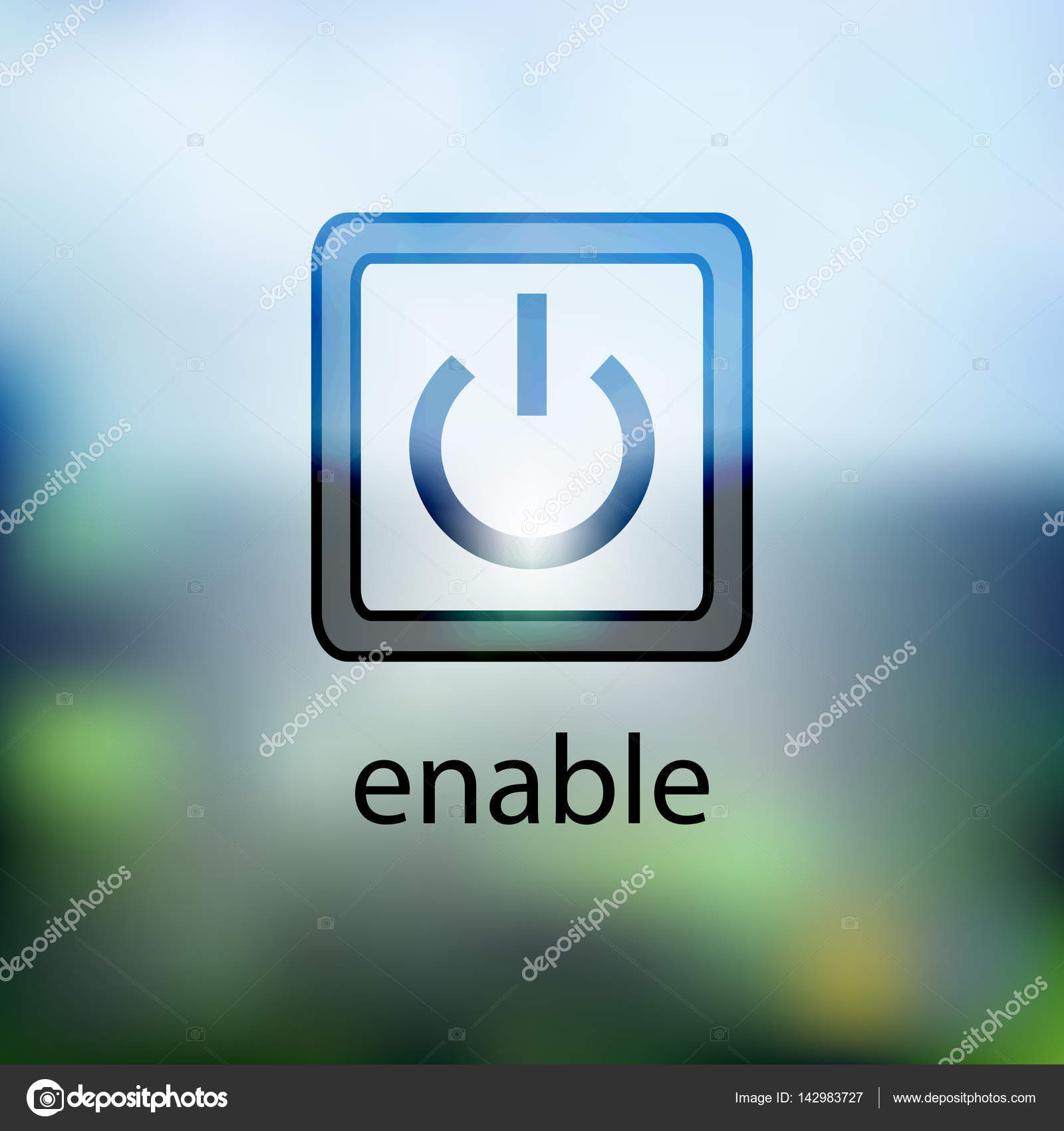 Computer Power Button Icon On The Blurred Background - Sign , HD Wallpaper & Backgrounds