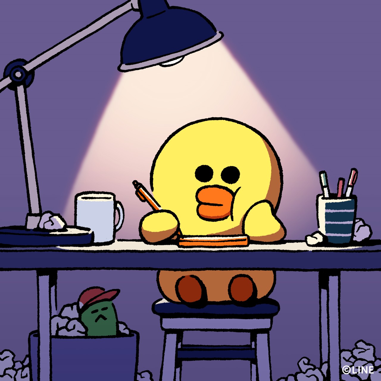 Sally Is An Adorable Yet Hot-tempered Chick - Linefriends , HD Wallpaper & Backgrounds