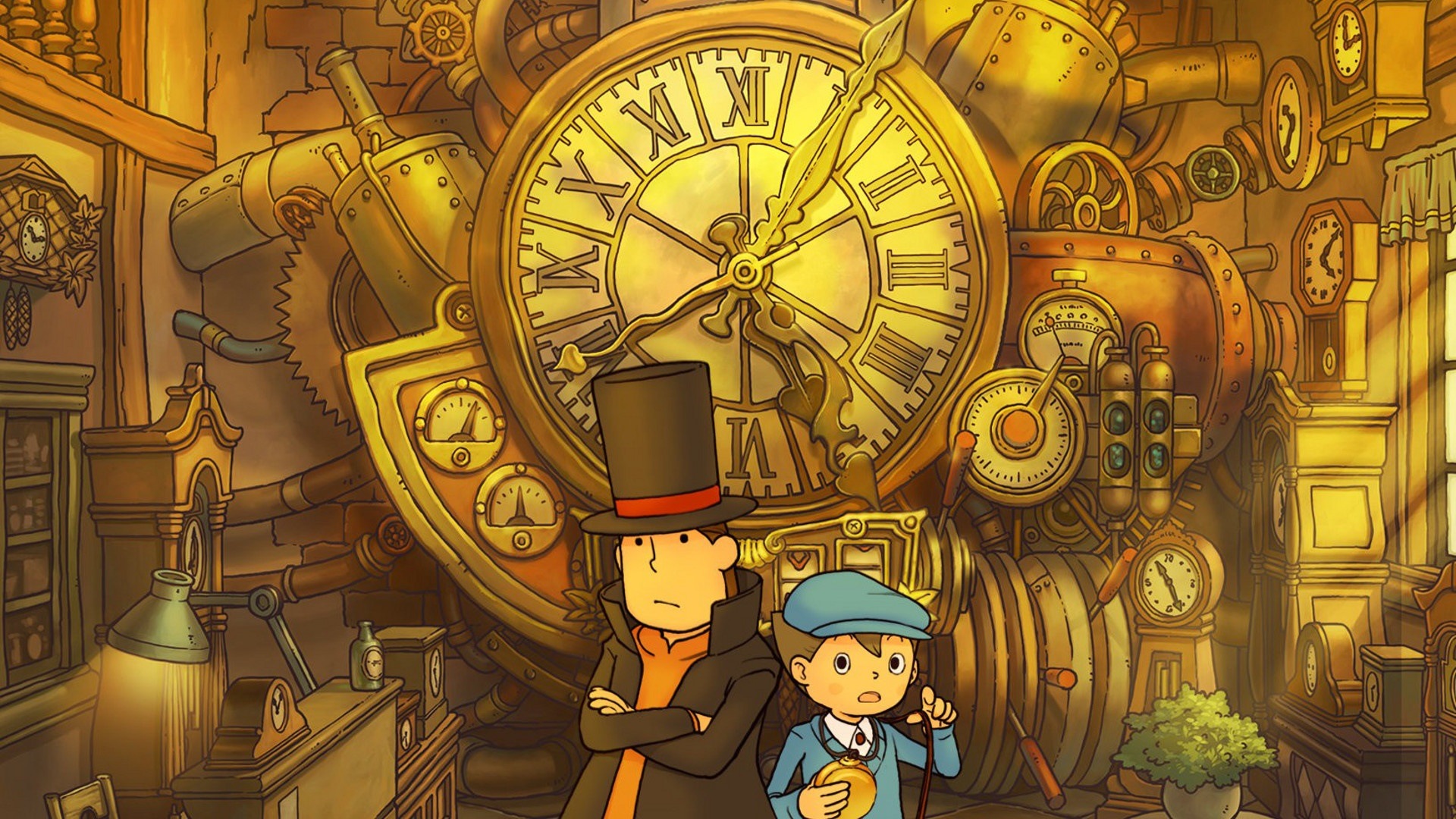 Professor Layton And The Unwound Future Hd Wallpaper - Professor Layton And The Unwound Future , HD Wallpaper & Backgrounds
