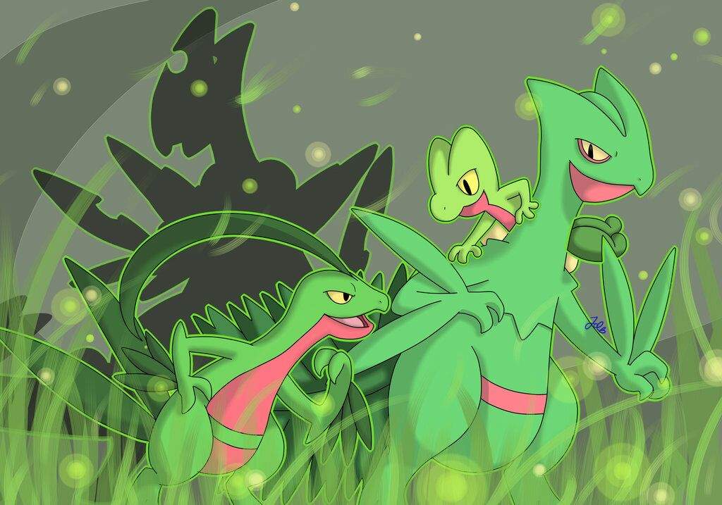 30 Day Challenge Day 3 Favourite Starter - Treecko Grovyle Sceptile , HD Wallpaper & Backgrounds