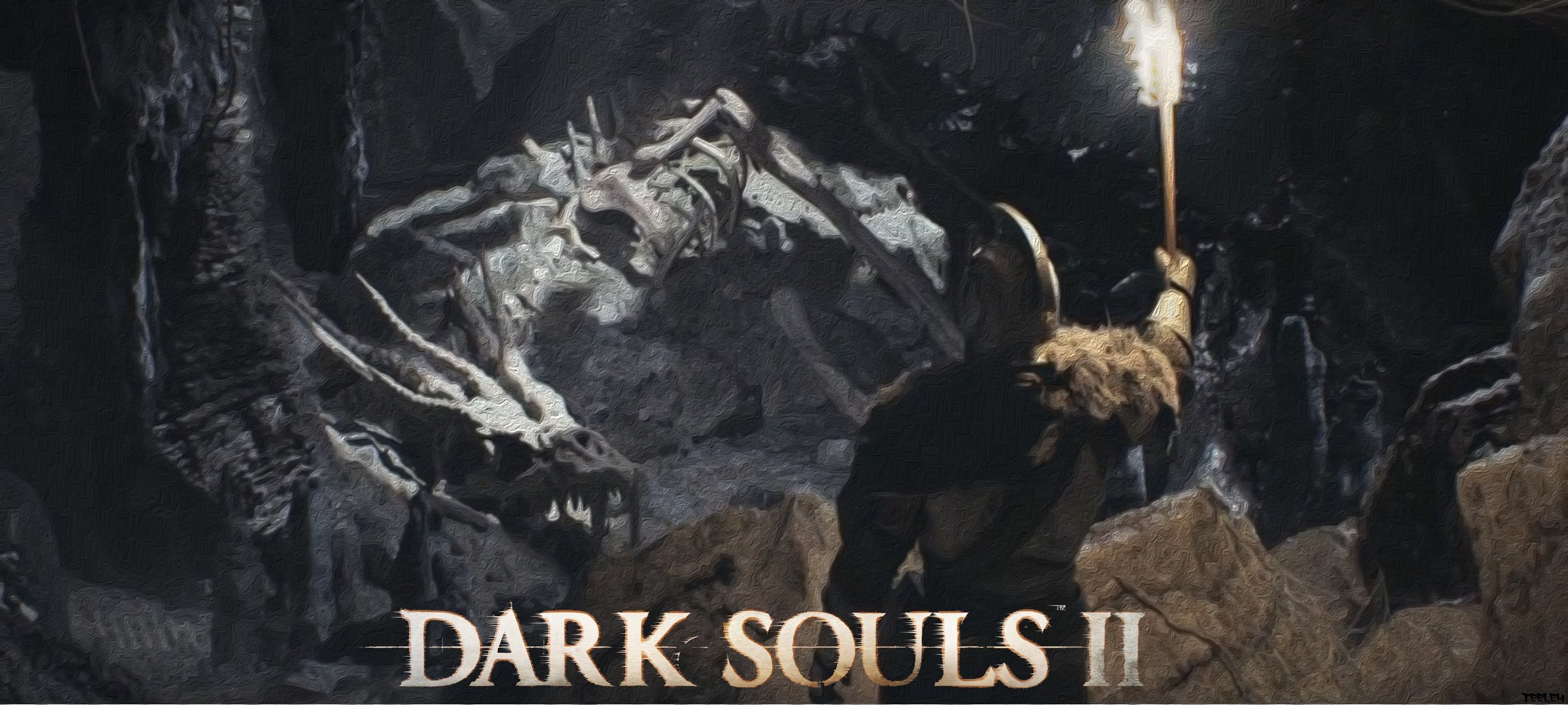 Photo Manipulation Torch Cavern Dark Souls 2 Wallpaper - Dark Souls Limited Edition , HD Wallpaper & Backgrounds