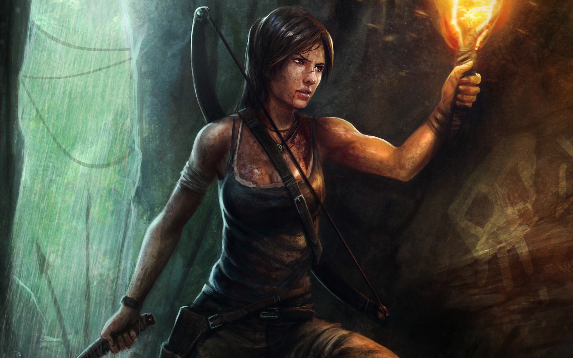 Download This Wallpaper - Lara Croft Torch , HD Wallpaper & Backgrounds