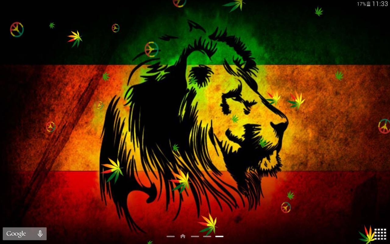 Rasta Weed Live Wallpaper For Android - O Leao Do Reggae , HD Wallpaper & Backgrounds