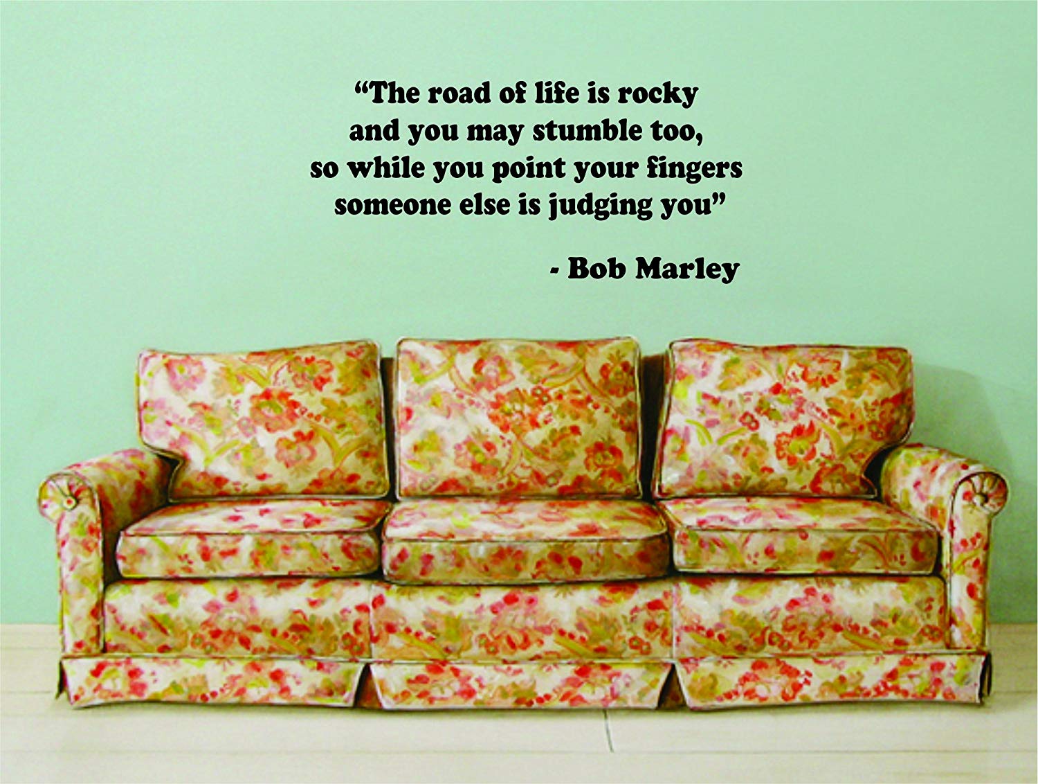 Bob Marley Quote Decal Wall Sticker Vinyl Reggae Rasta - Old Beat Up Couch , HD Wallpaper & Backgrounds