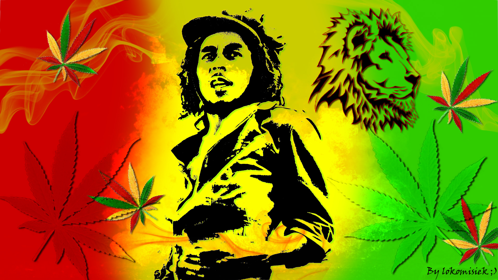 Download - Bob Marley Color , HD Wallpaper & Backgrounds