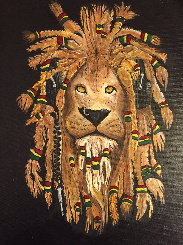 Rasta Lion Wallpapers - Illustration , HD Wallpaper & Backgrounds