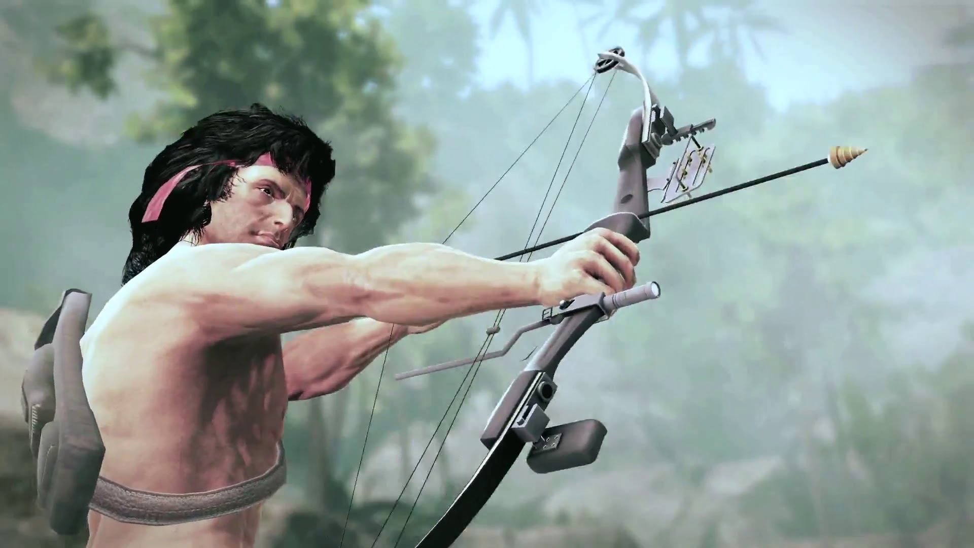 Rambo The Videogame Wallpaper - Bow And Arrow Rambo , HD Wallpaper & Backgrounds