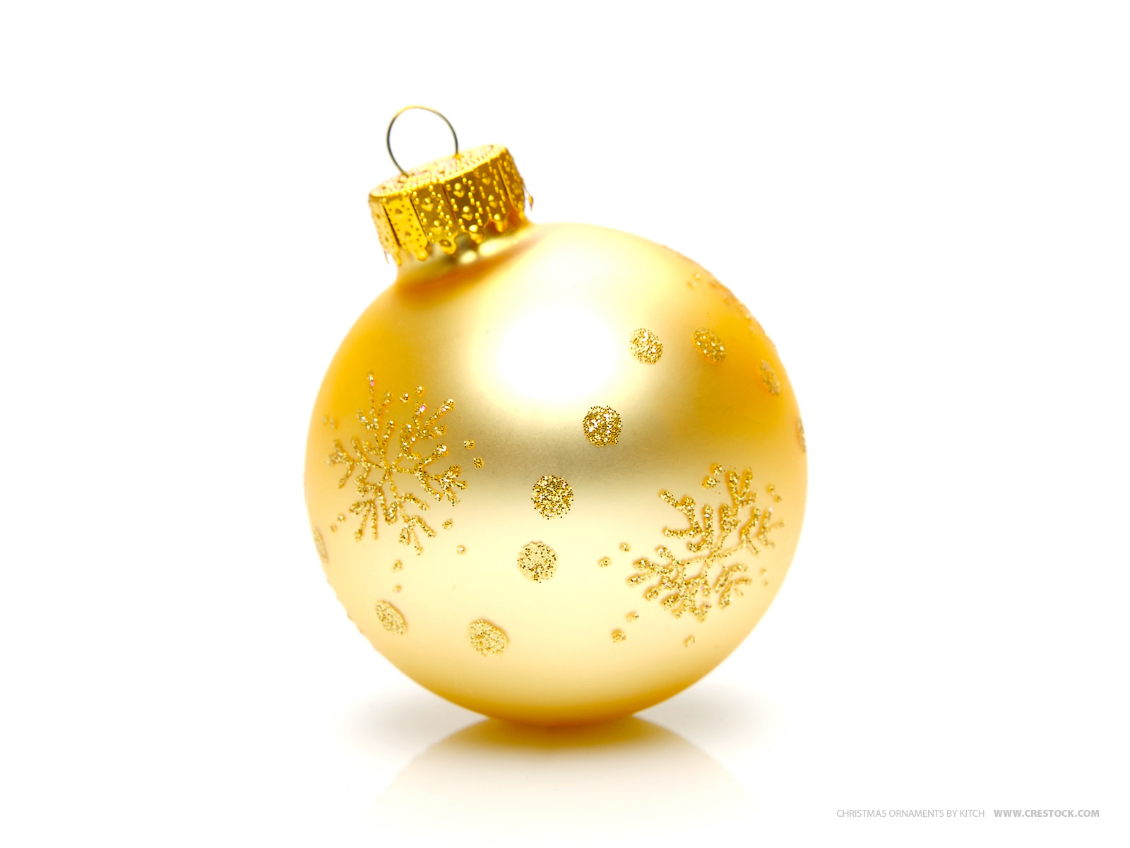 Gold Christmas Ornament - Christmas Tree Ornaments Gold , HD Wallpaper & Backgrounds