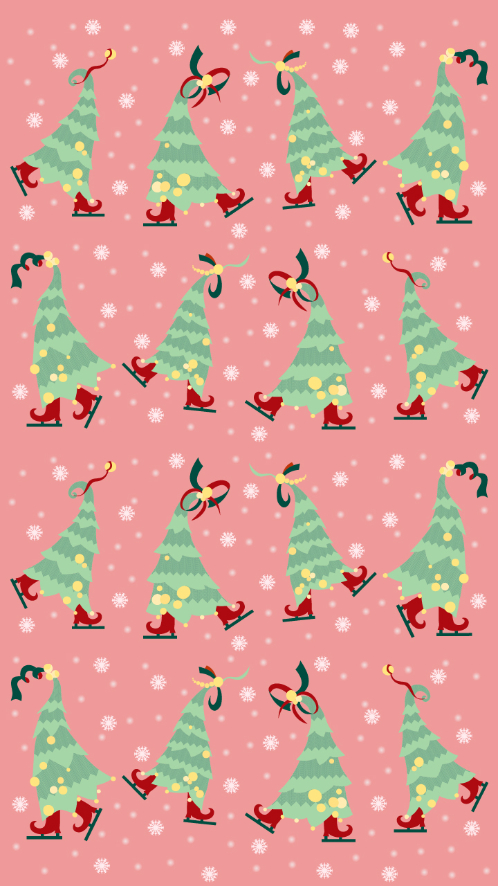 Dancing Christmas Trees Wallpaper - Cute Christmas Wallpaper For Laptop , HD Wallpaper & Backgrounds