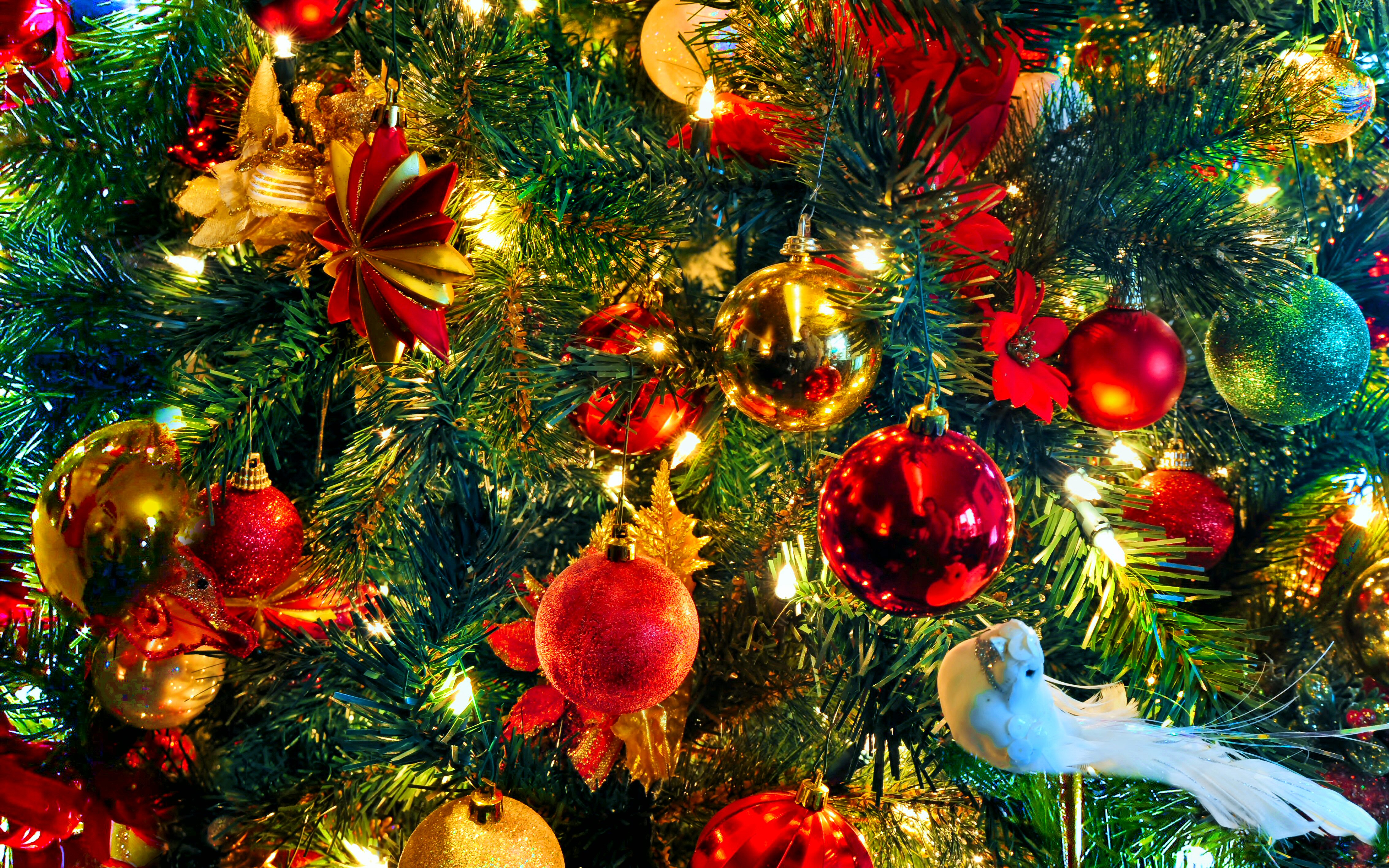 Christmas Christmas Ornaments Holiday - Christmas Tree Close Up , HD Wallpaper & Backgrounds