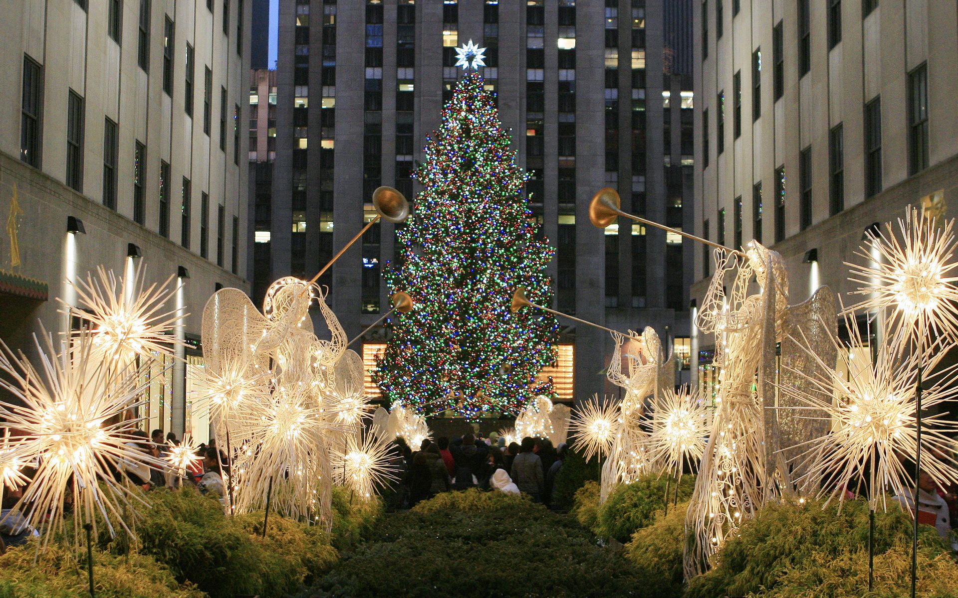 Winter, Christmas, Xmas, Christmas Tree, New York, - Ge Building , HD Wallpaper & Backgrounds