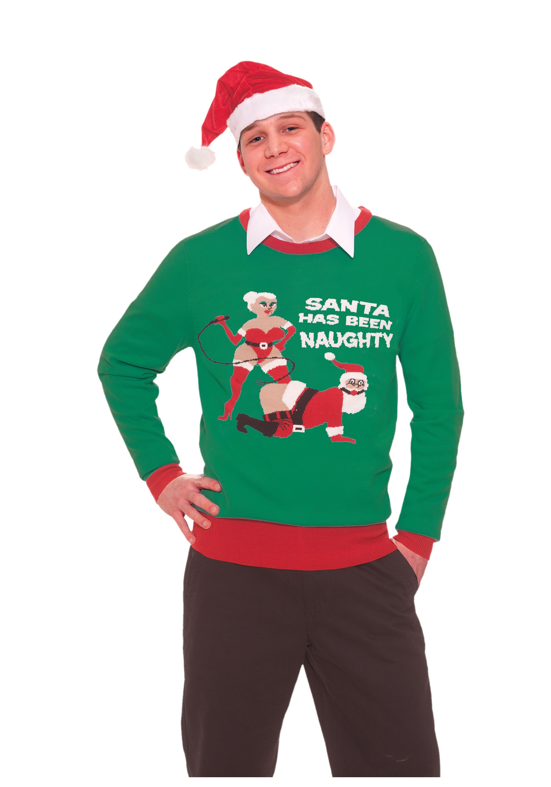 Unique Santa Has Been Naughty Ugly Christmas Sweater - Adult Ugly Christmas Sweater , HD Wallpaper & Backgrounds