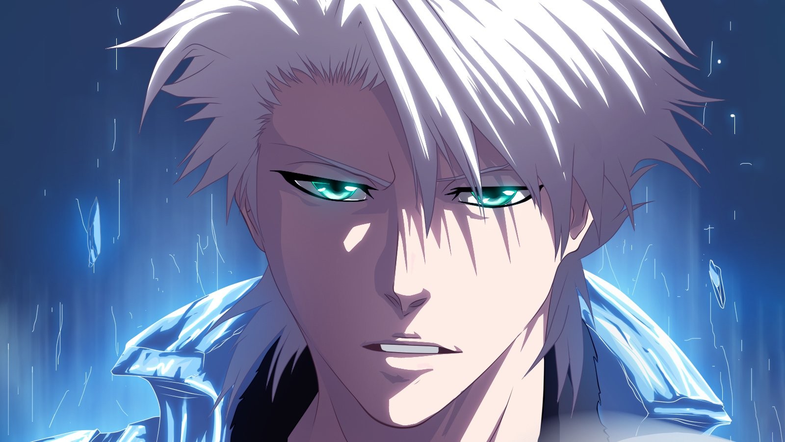 White Hair Green Eyes Anime Boy , HD Wallpaper & Backgrounds
