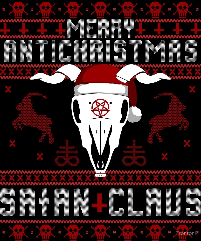 Merry Antichristmas Satan Claus Ugly Christmas Sweater - Alhambra , HD Wallpaper & Backgrounds