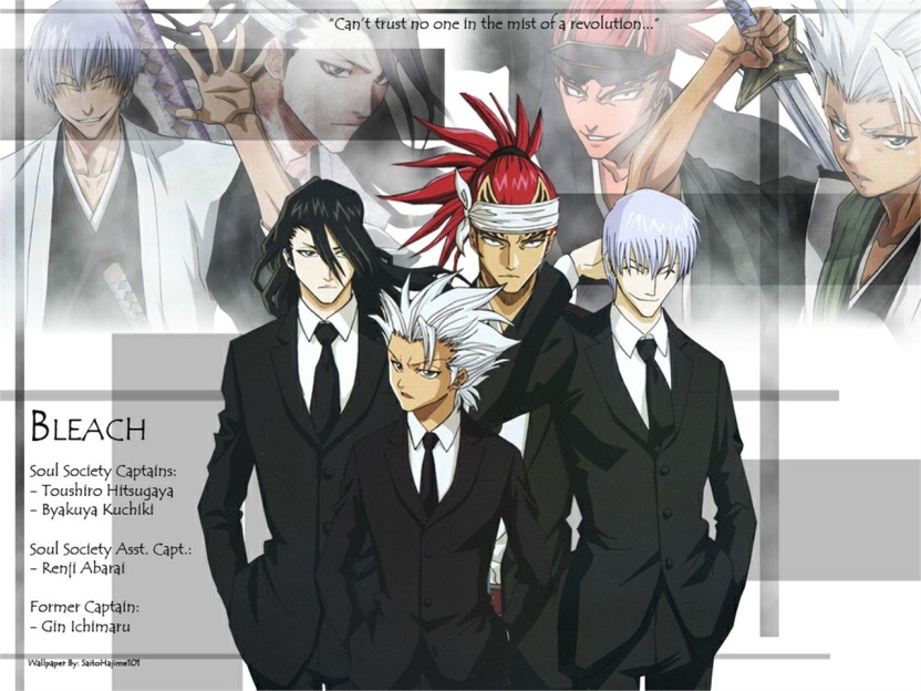 Athah Anime Bleach Byakuya Kuchiki Tōshirō Hitsugaya - Bleach Boys , HD Wallpaper & Backgrounds