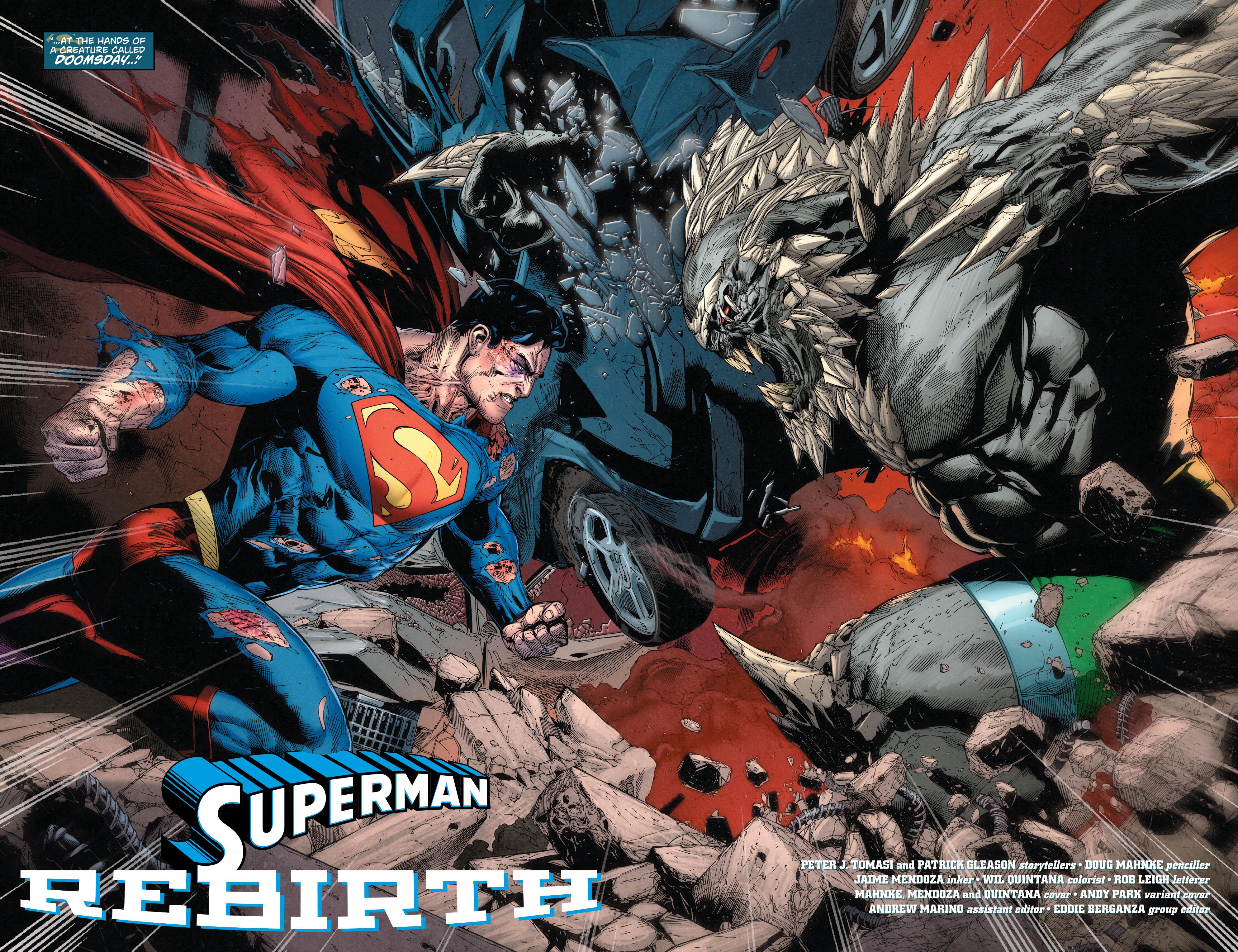 Superman Images Superman Vs Doomsday Hd Wallpaper And - Superman Rebirth Vs Doomsday , HD Wallpaper & Backgrounds
