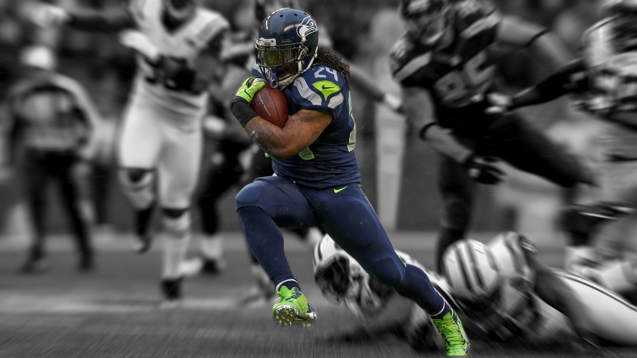 Nfl Wallpaper Free Hd Widescreen - Marshawn Lynch , HD Wallpaper & Backgrounds