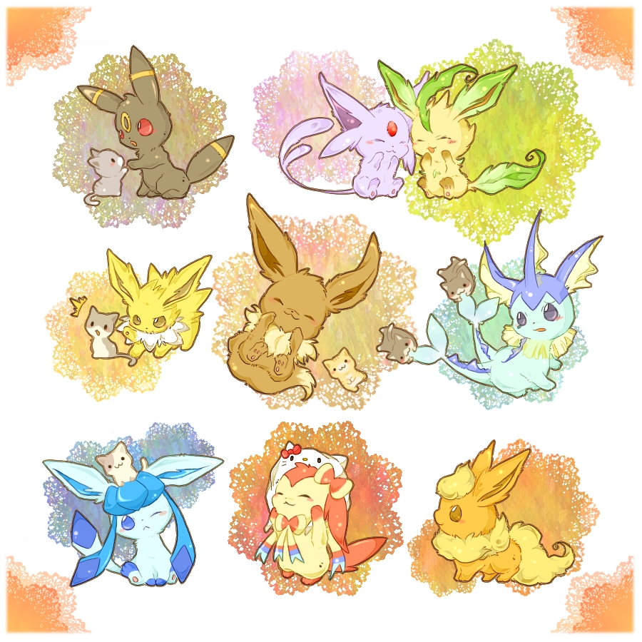 Pokémon X And Y Pikachu Yellow Cartoon Art Clip Art - Eeveelutions As Cats , HD Wallpaper & Backgrounds