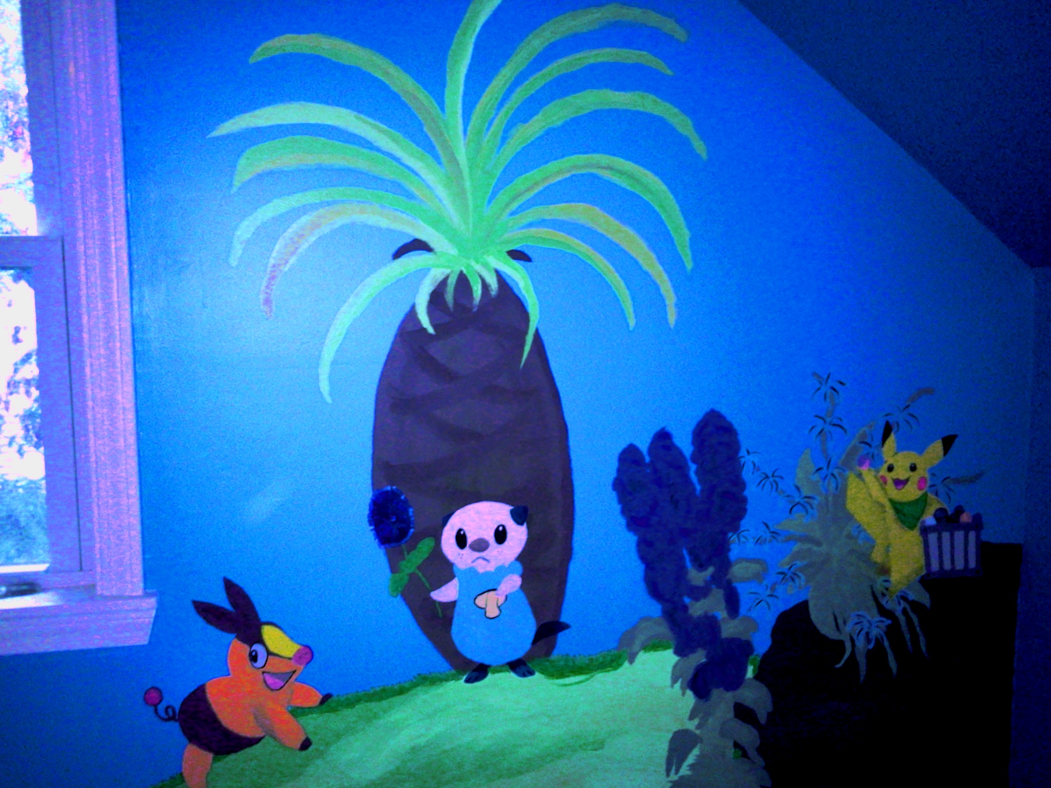 Tepig/oshawott/pikachu Wall - Cartoon , HD Wallpaper & Backgrounds