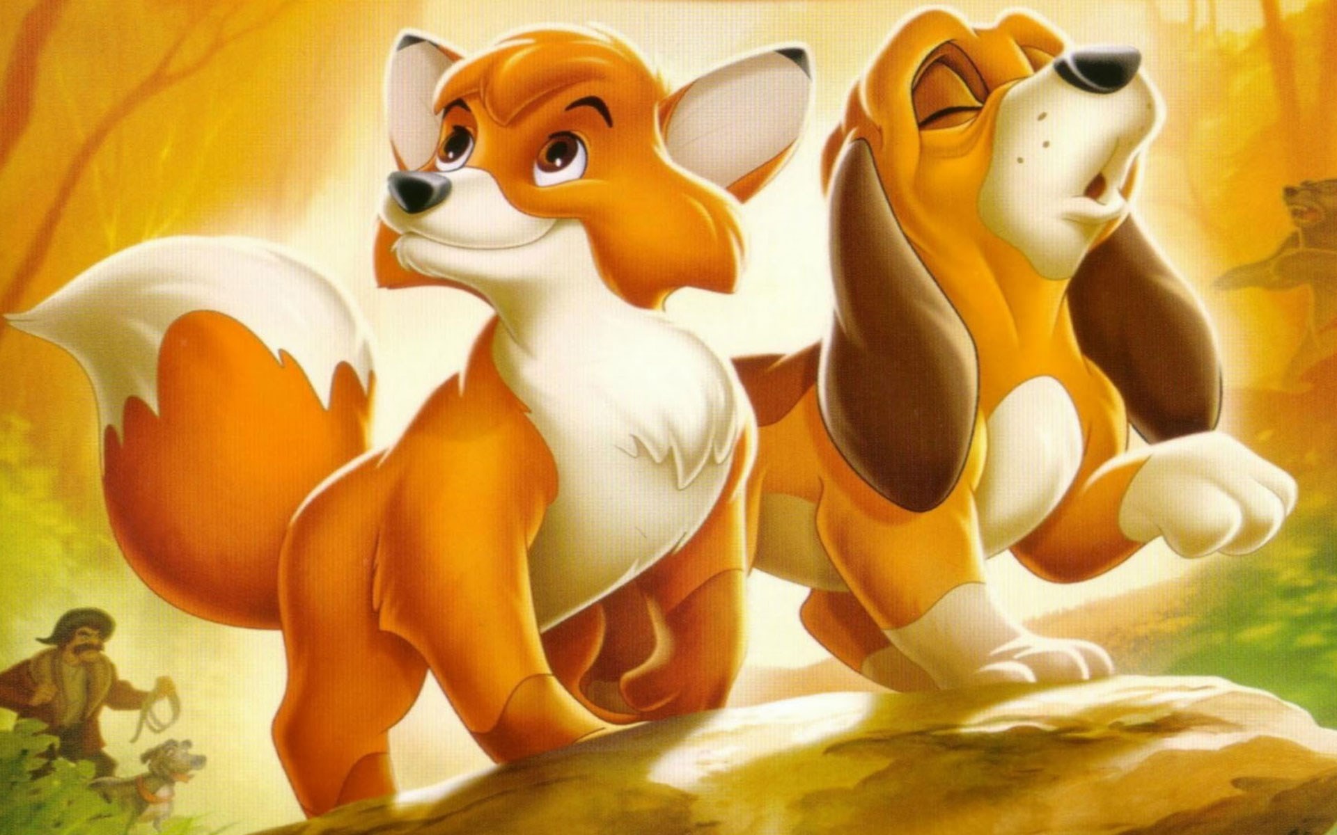 High Resolution Wallpaper The Fox And The Hound - Fox And The Hound Movie Backgrounds , HD Wallpaper & Backgrounds