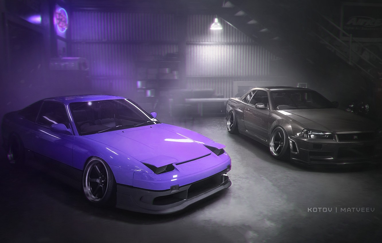 Photo Wallpaper Nissan, Photoshop, 240sx, Skylilne, - Nfs Payback Nissan 240sx , HD Wallpaper & Backgrounds