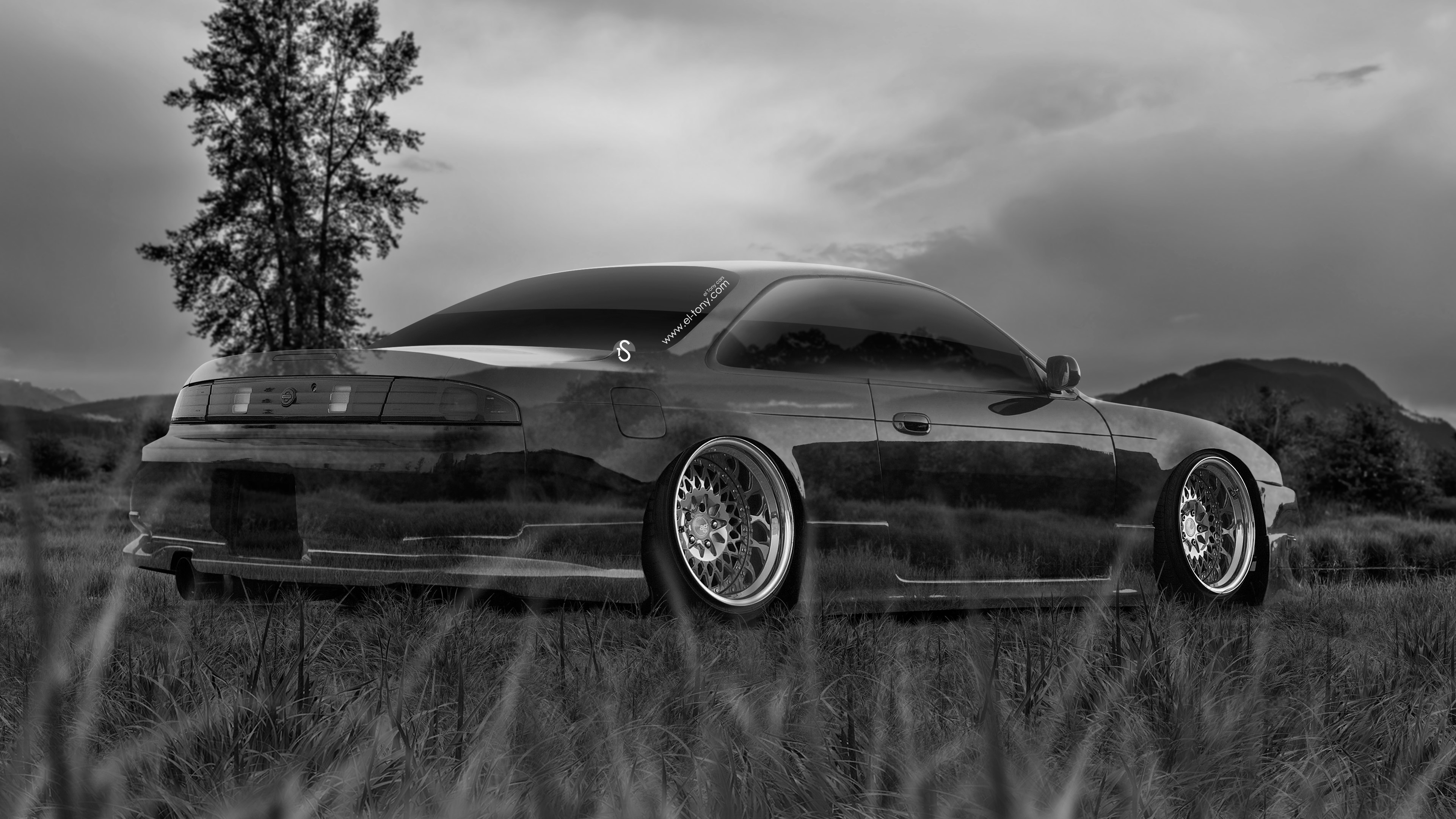 Images Of Nissan Silvia S14 Wallpaper - Nissan Silvia S14 Black And White , HD Wallpaper & Backgrounds