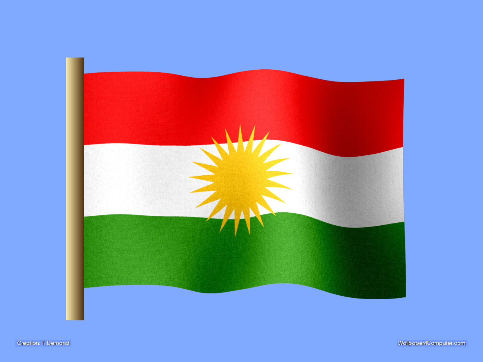 Kurdish Flag Desktop Wallpaper - Flag , HD Wallpaper & Backgrounds