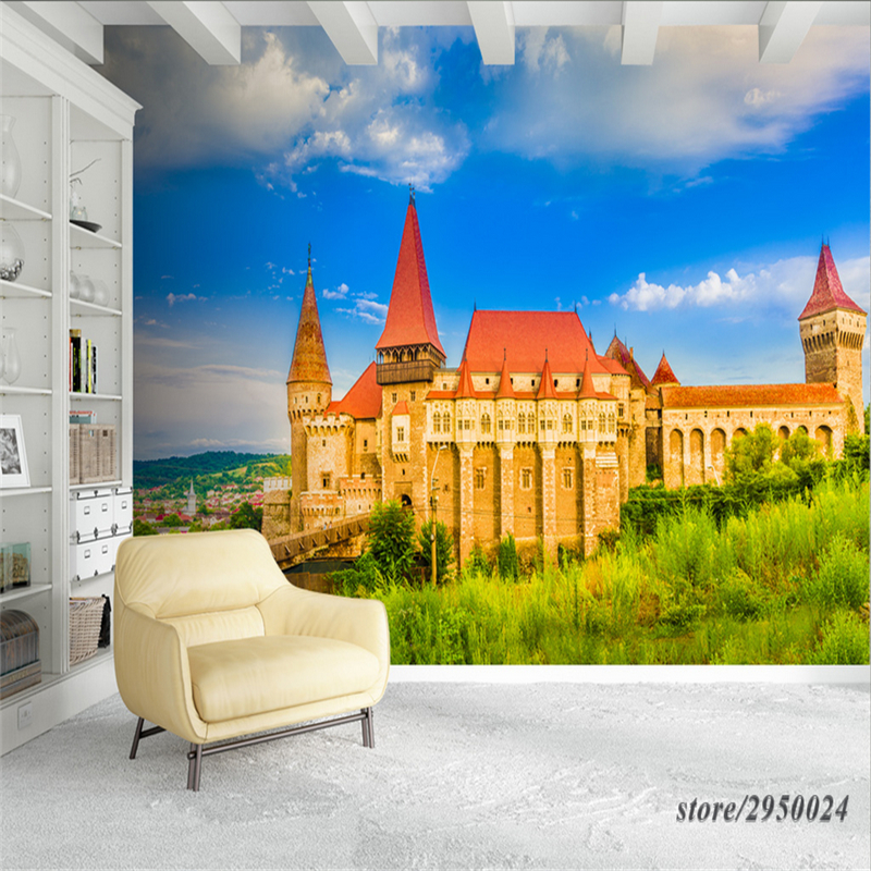 3d Hd Wall Mural Wall Paper Customize Romanian Castle - Wall , HD Wallpaper & Backgrounds
