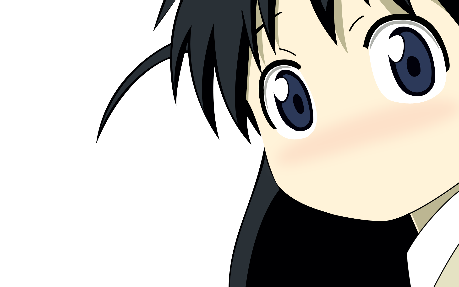 Blue Eyes, School Rumble, Blush, Anime, Simple Background, - School Rumble , HD Wallpaper & Backgrounds