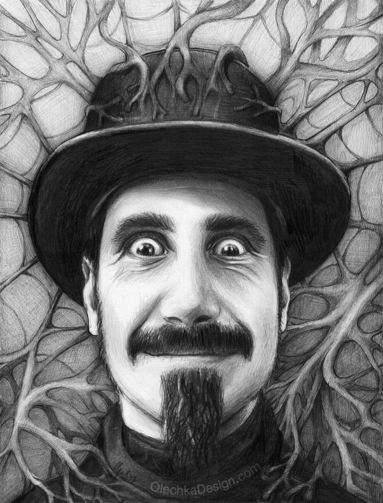 “ Serj Tankian Drawing, Pencil On Paper - Serj Tankian , HD Wallpaper & Backgrounds