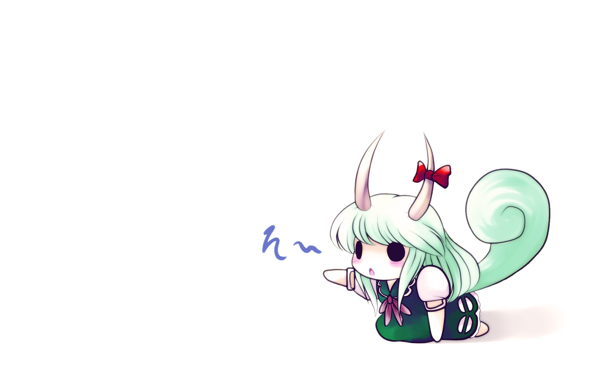 Chibi Ex Keine Kamishirasawa Keine Tail Touhou White - Cute Chibi Background , HD Wallpaper & Backgrounds