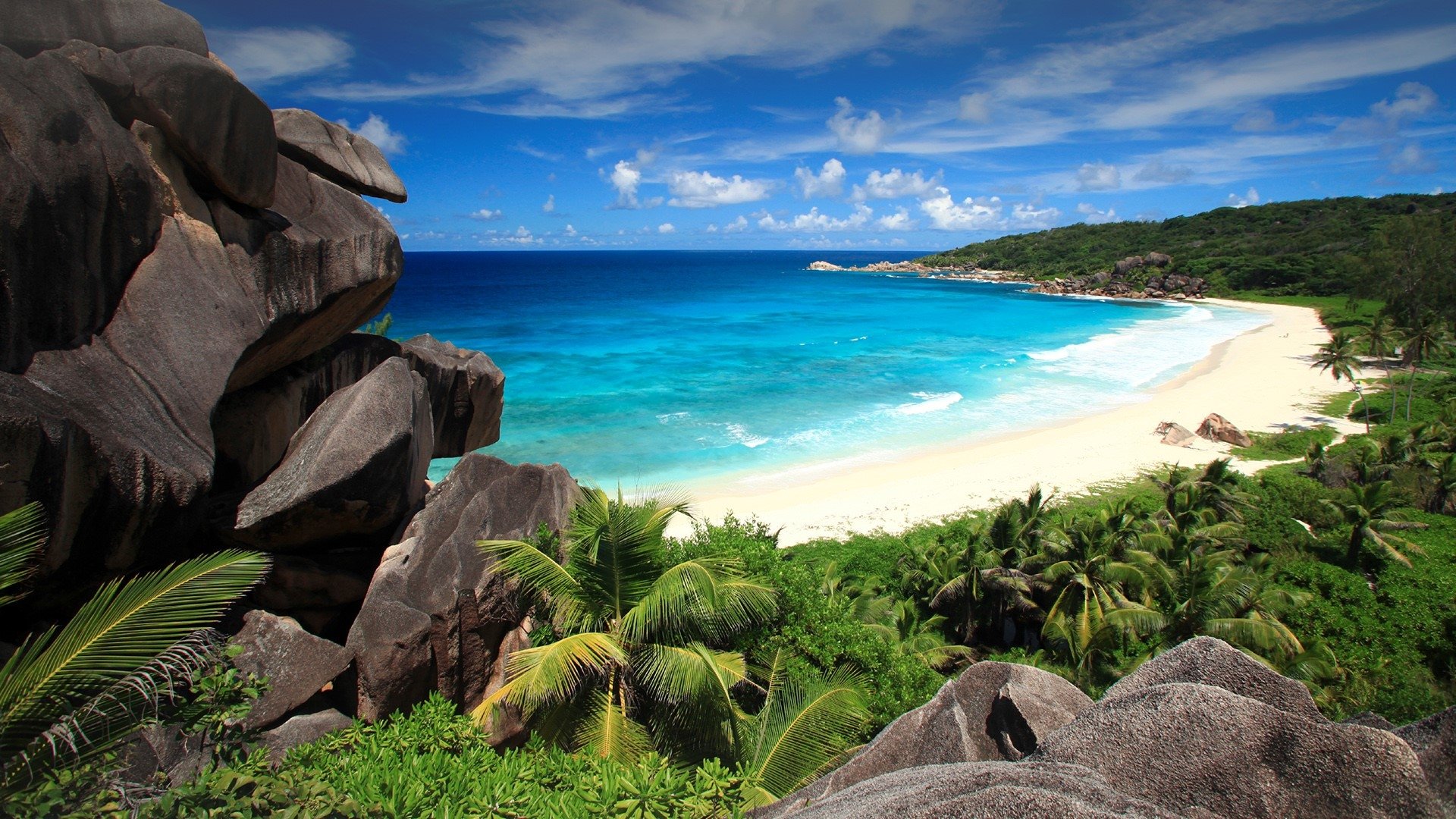 Hd Wallpaper - Grand Anse Beach La Digue Island Seychelles , HD Wallpaper & Backgrounds